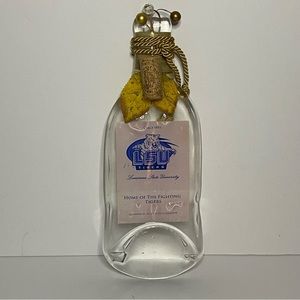 LSU Clear Glass Bottle Shape Trivet Wall Decoration Wine Bottle Decor